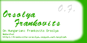 orsolya frankovits business card